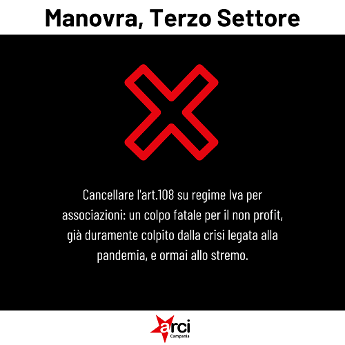 Manovra, Terzo Settore cancellare l'art.108 su regime Iva per associazioni no profit